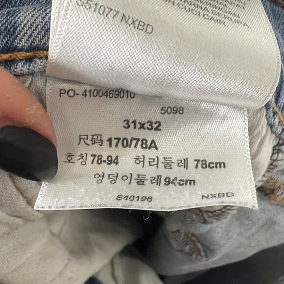 Levi’s 512 Slim Taper Jeans Stretch Denim Light Wash Mens 31x30 Tag 31x32 - Picture 7 of 7